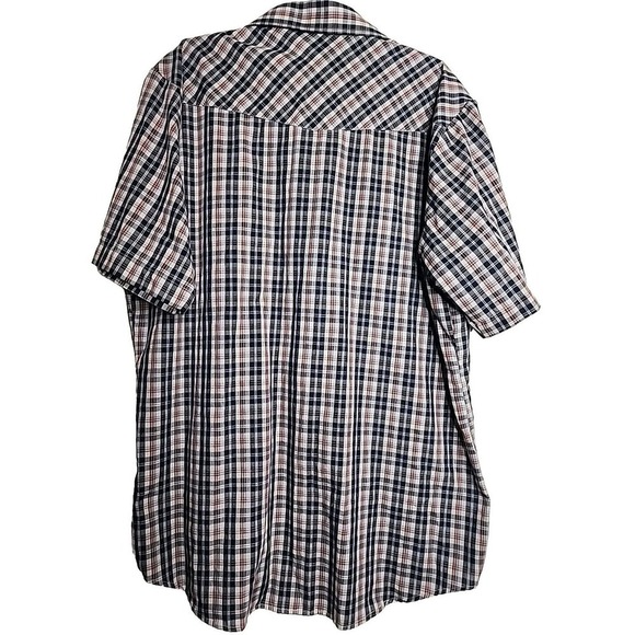 Roper Short Sleeve Pearl Snap Western Shirt Men's XXL Red Plaid - Picture 4 of 4